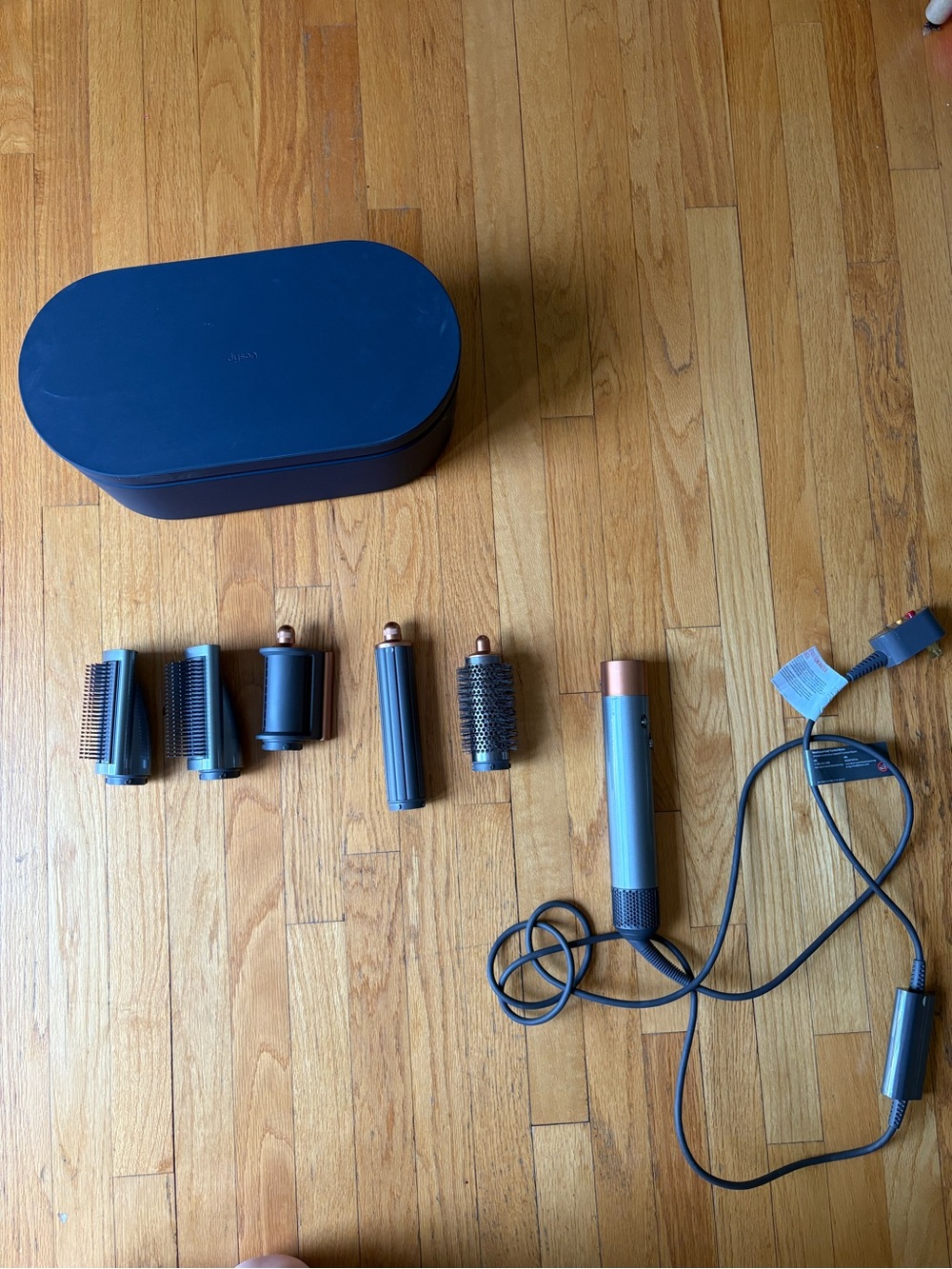 Dyson Blue and Copper Multi-Styler with Attachments